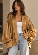 Veste Bomber Satin Soie