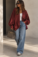 Veste Bomber Satin Soie