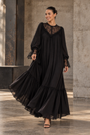 Robe longue en mousseline