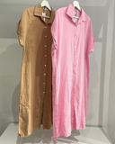 Robe chemise gaz de coton
